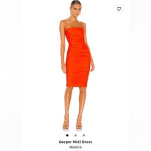 Cooper Midi Dress - Nookie (color is tangerine)
